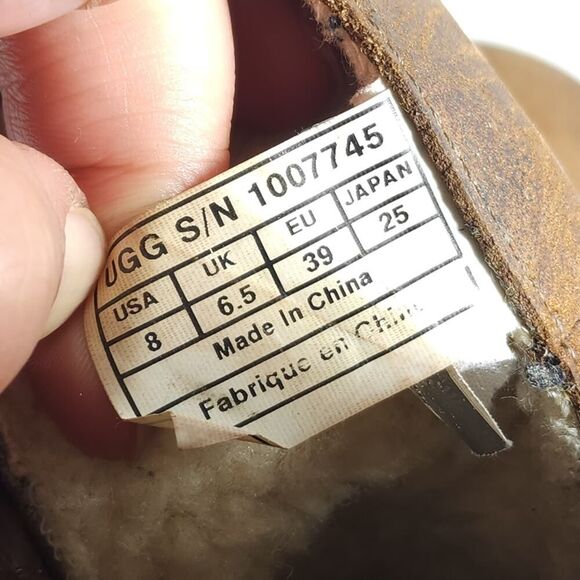 Ugg Women's Denali US8 Brown Leather Lace Up Sheepskin Lined LaceUp Combat Boots - Picture 11 of 16